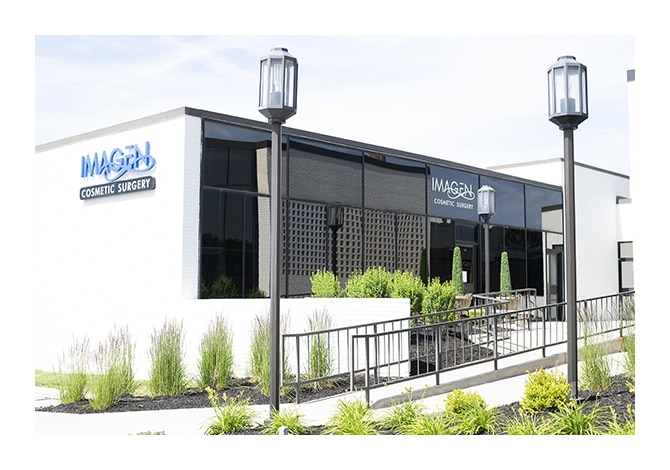 Omaha Cosmetic Center - The exterior of a building with a sign on it