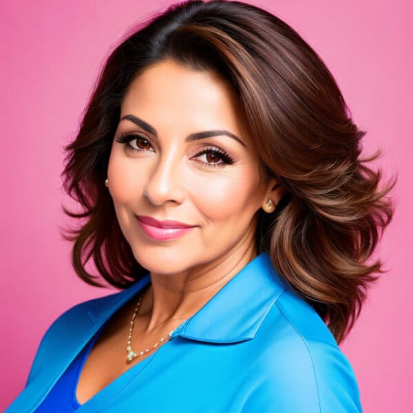 Smiling woman after hydrafacial